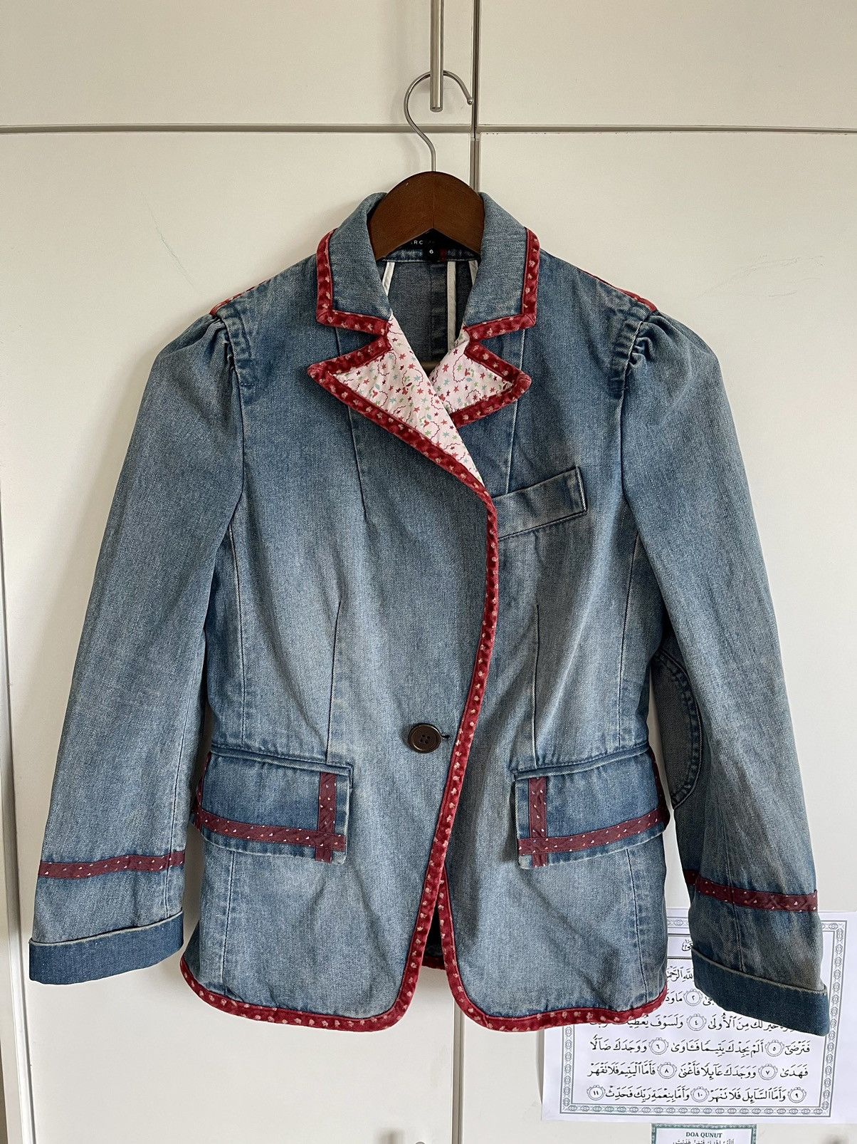 Marc Jacobs × Marc by Marc Jacobs × Vintage VINTAGE RARE MARC JACOBS DENIM FLORAL LINING JACKET/BLAZER Size M / US 6-8 / IT 42-44 - 15 Thumbnail