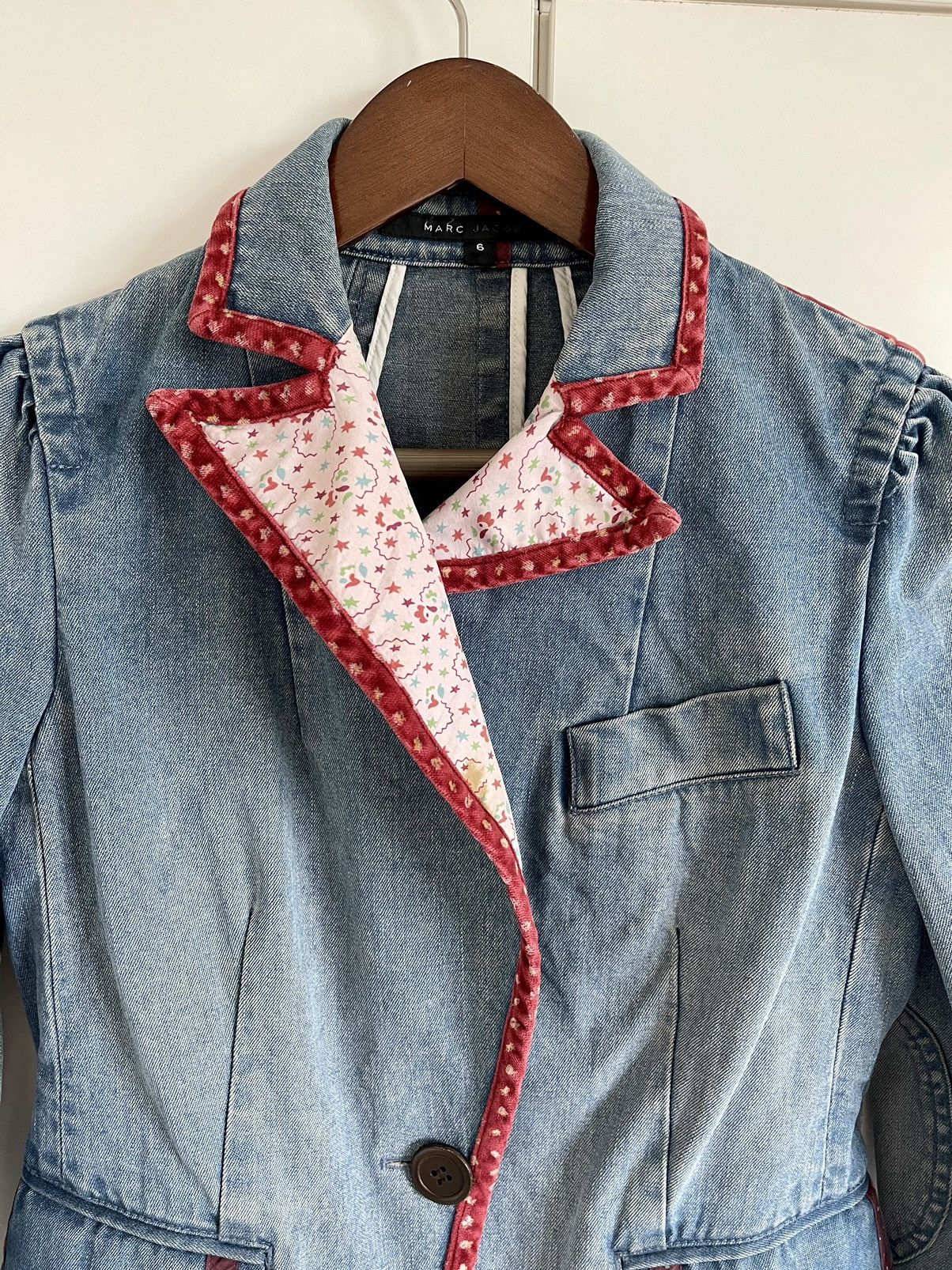 Marc Jacobs × Marc by Marc Jacobs × Vintage VINTAGE RARE MARC JACOBS DENIM FLORAL LINING JACKET/BLAZER Size M / US 6-8 / IT 42-44 - 10 Thumbnail