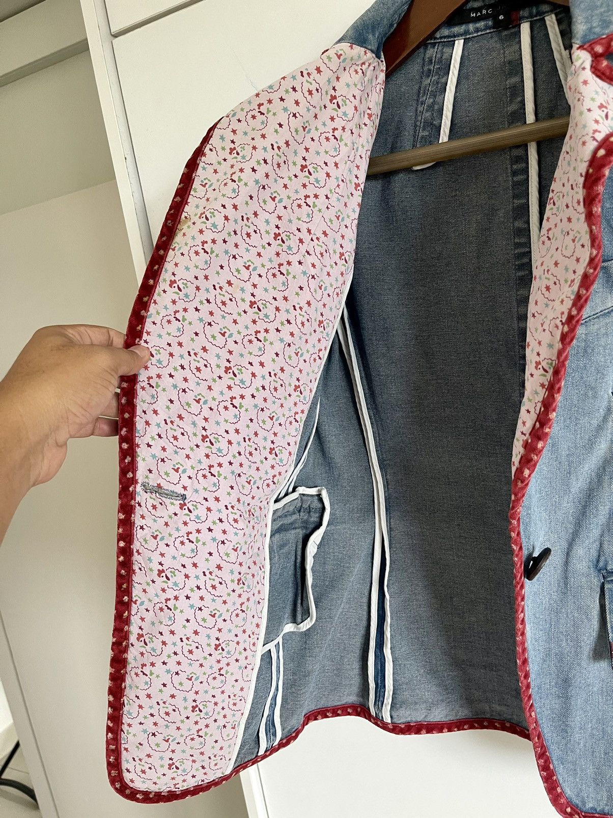 Marc Jacobs × Marc by Marc Jacobs × Vintage VINTAGE RARE MARC JACOBS DENIM FLORAL LINING JACKET/BLAZER Size M / US 6-8 / IT 42-44 - 14 Thumbnail