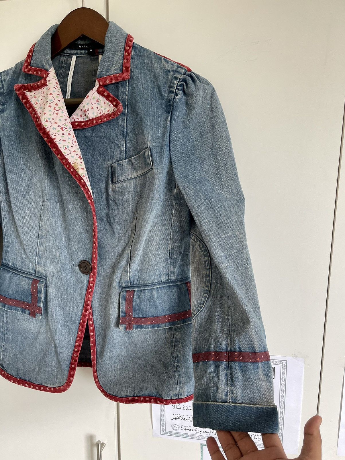Marc Jacobs × Marc by Marc Jacobs × Vintage VINTAGE RARE MARC JACOBS DENIM FLORAL LINING JACKET/BLAZER Size M / US 6-8 / IT 42-44 - 9 Thumbnail