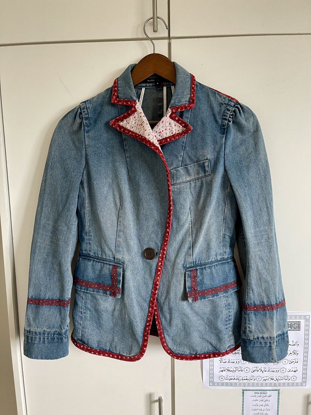 Marc Jacobs × Marc by Marc Jacobs × Vintage VINTAGE RARE MARC JACOBS DENIM FLORAL LINING JACKET/BLAZER Size M / US 6-8 / IT 42-44 - 6 Thumbnail
