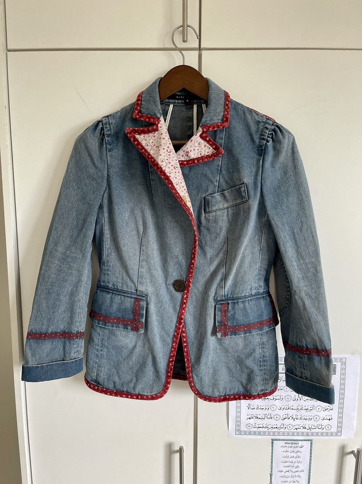 Marc Jacobs × Marc by Marc Jacobs × Vintage VINTAGE RARE MARC JACOBS DENIM FLORAL LINING JACKET/BLAZER Size M / US 6-8 / IT 42-44 - 7 Thumbnail
