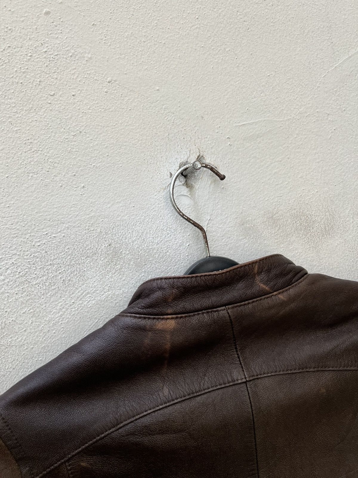 Katharine Hamnett London HAMNETT Nehru Collar Goat Skin Fade Patina Leather Jacket Size US S / EU 44-46 / 1 - 12 Thumbnail