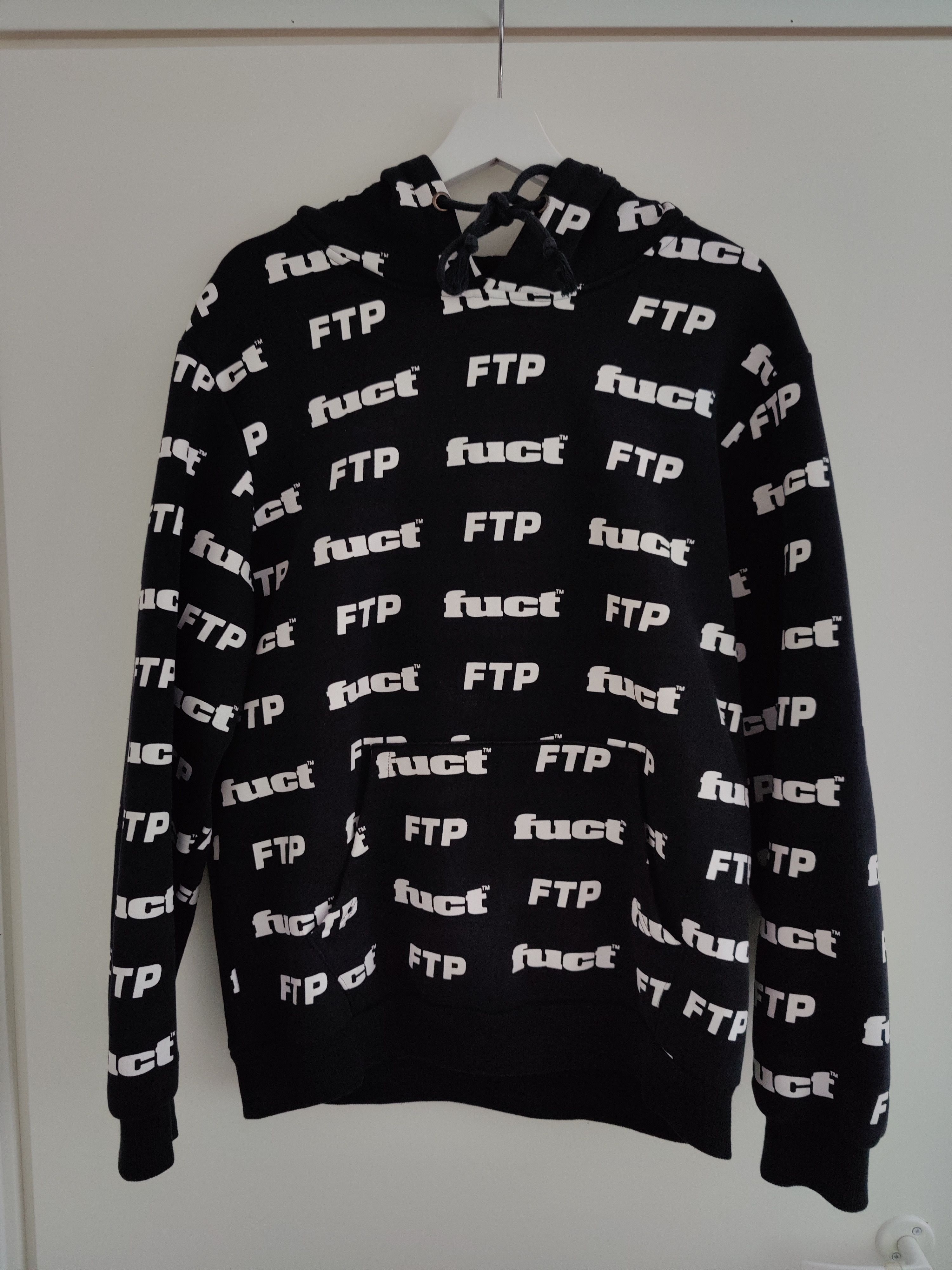 image of Fuck The Population x Fuct Overall Hoodie in Black, Men's (Size Medium)