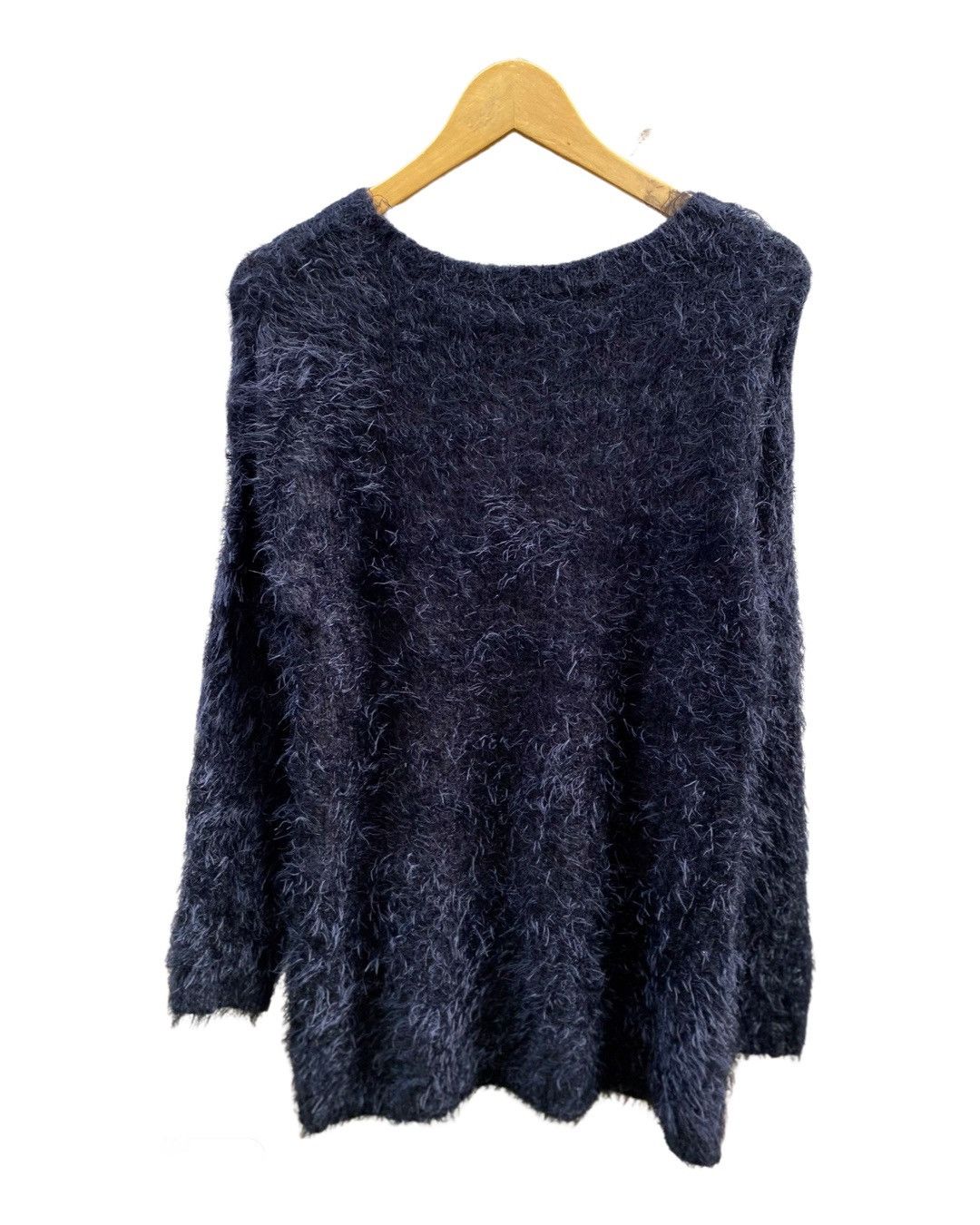 Issey Miyake × Japanese Brand Japanese Brand Shiny Ripple Fuzzy Mohair Knit Sweater Size US M / EU 48-50 / 2 - 2 Thumbnail