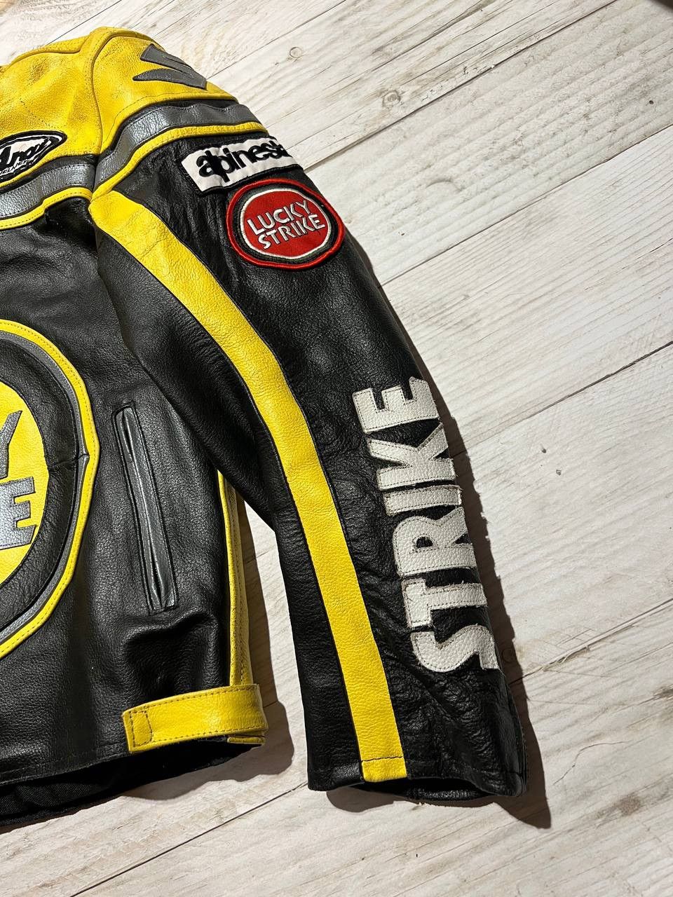 Vintage Vintage Lucky Strike Racing Biker Leather Jacket Motorcycle Size US S / EU 44-46 / 1 - 8 Thumbnail