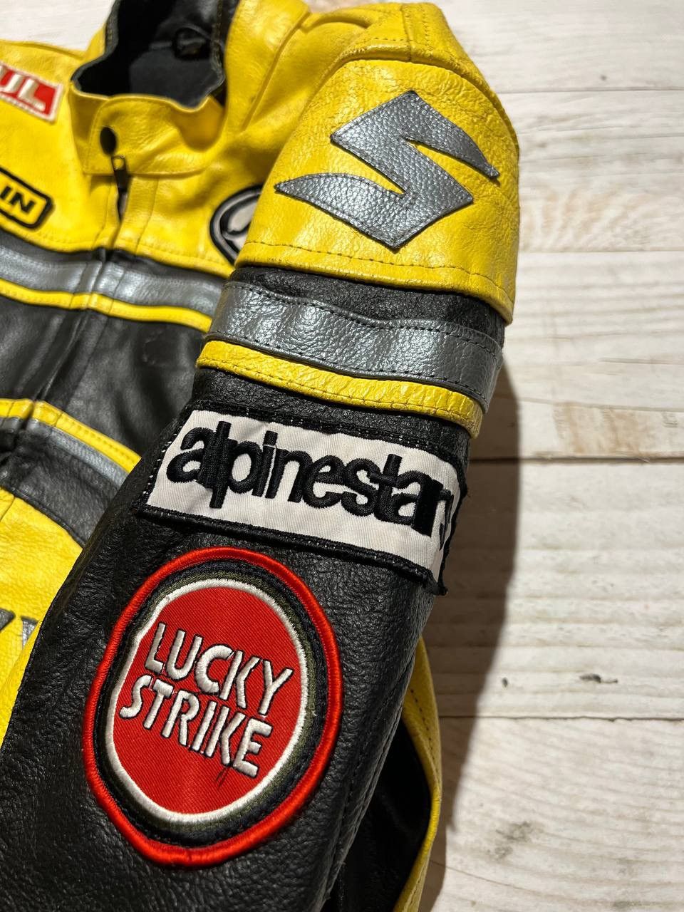 Vintage Vintage Lucky Strike Racing Biker Leather Jacket Motorcycle Size US S / EU 44-46 / 1 - 9 Thumbnail