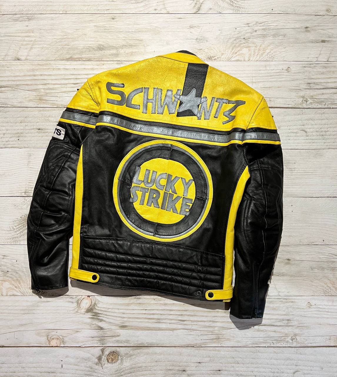 Vintage Vintage Lucky Strike Racing Biker Leather Jacket Motorcycle Size US S / EU 44-46 / 1 - 2 Thumbnail