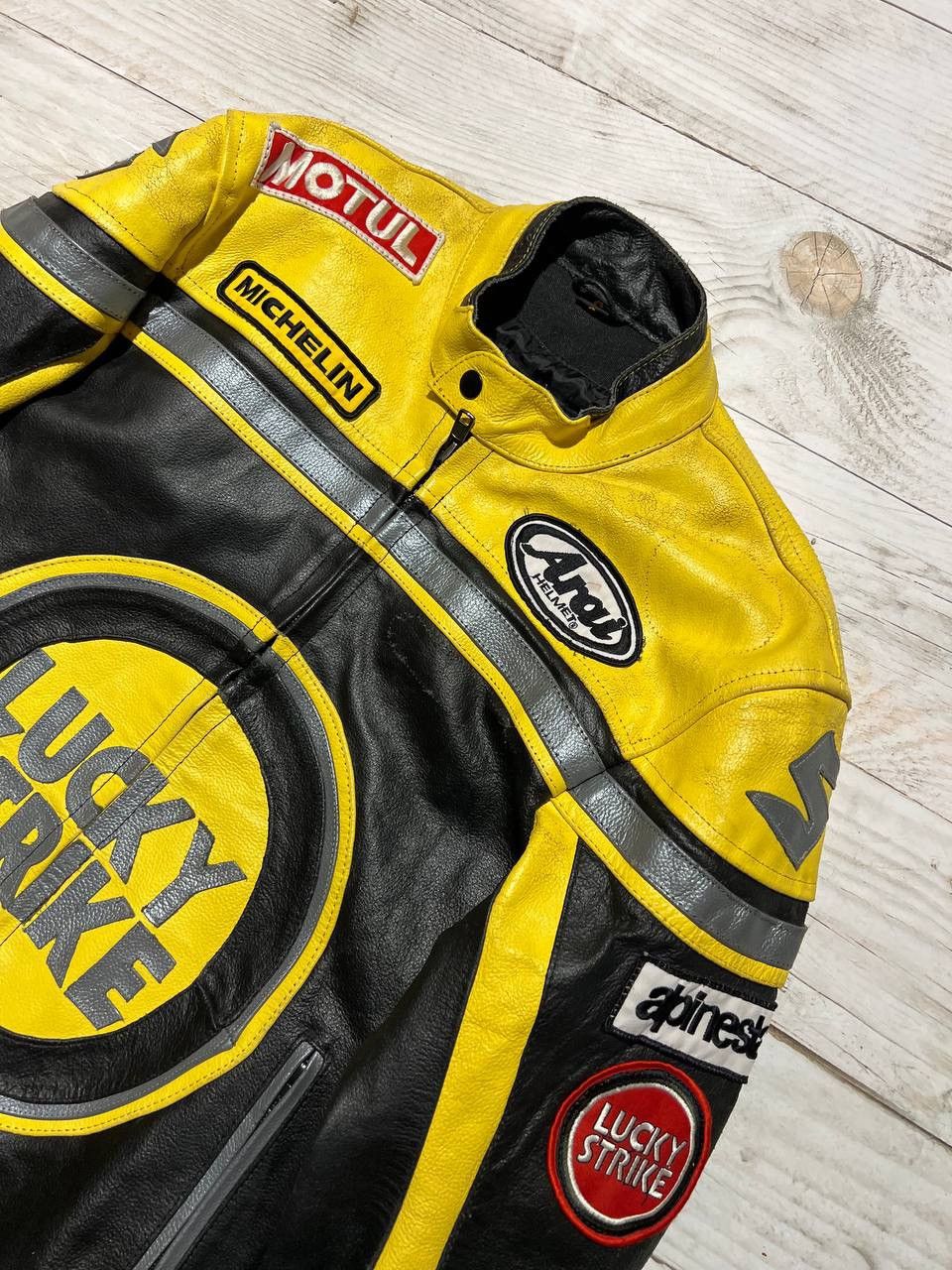 Vintage Vintage Lucky Strike Racing Biker Leather Jacket Motorcycle Size US S / EU 44-46 / 1 - 3 Thumbnail