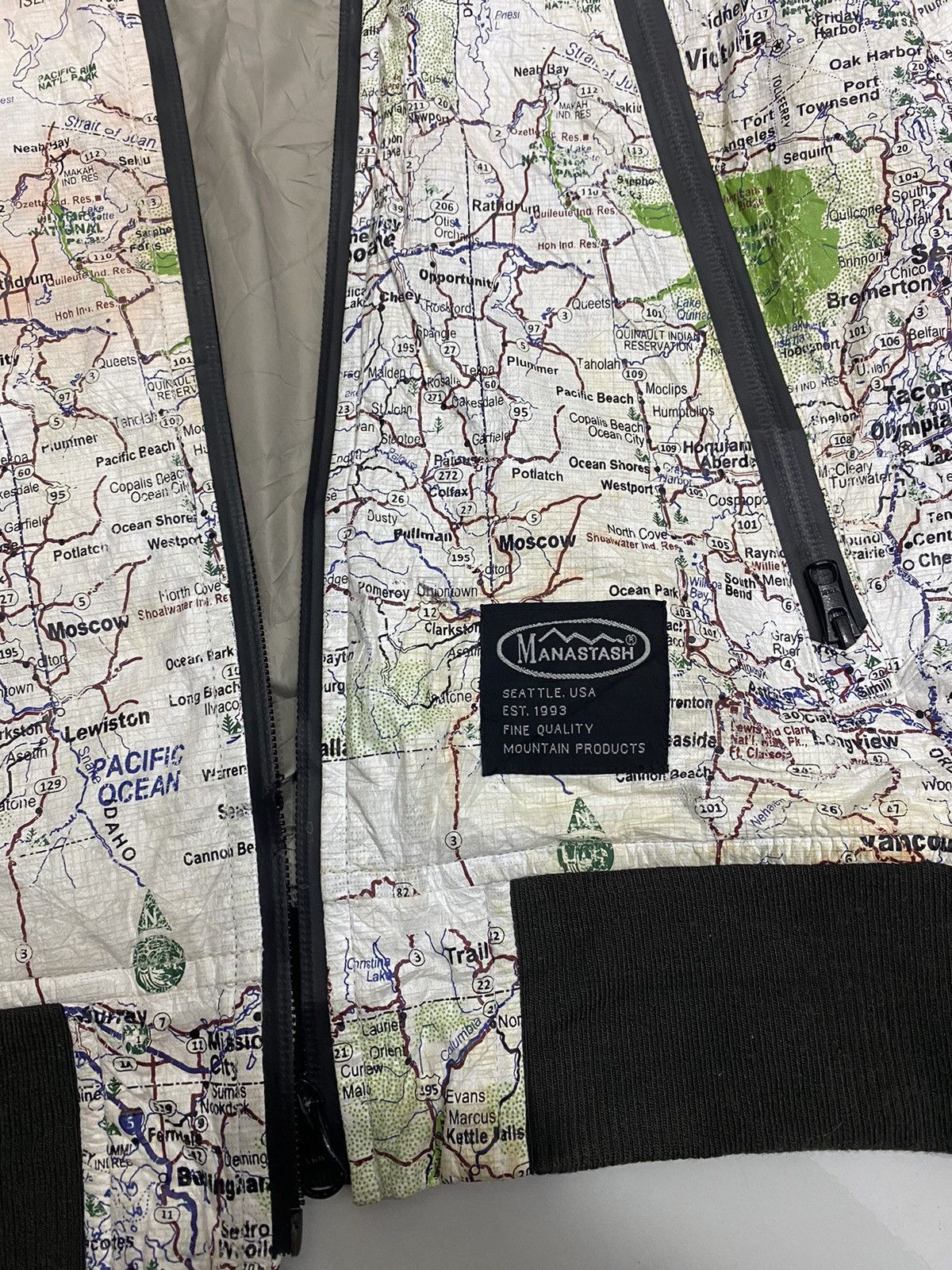 Manastash MANATASH 🇯🇵 PAPER MAP PATTERN BLOUSON JACKET UNZIPPED Size US S / EU 44-46 / 1 - 13 Thumbnail
