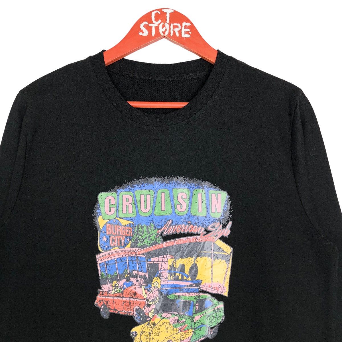 Cruisin Burger City Sweatshirts Crew Neck