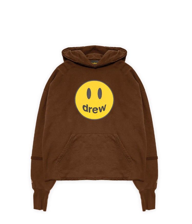 Justin Bieber Drew House Deconstructed Mascot Hoodie Brown Large