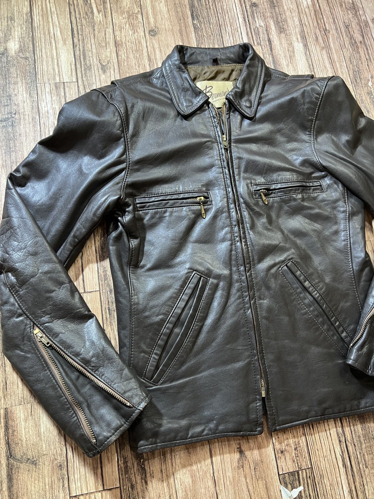Schott × Vintage Vintage Berman's Leather Jacket Size US S / EU 44-46 / 1 - 3 Thumbnail