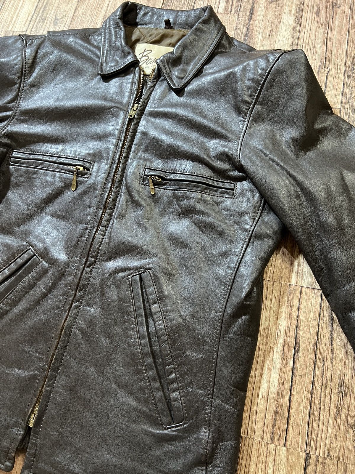 Schott × Vintage Vintage Berman's Leather Jacket Size US S / EU 44-46 / 1 - 4 Thumbnail