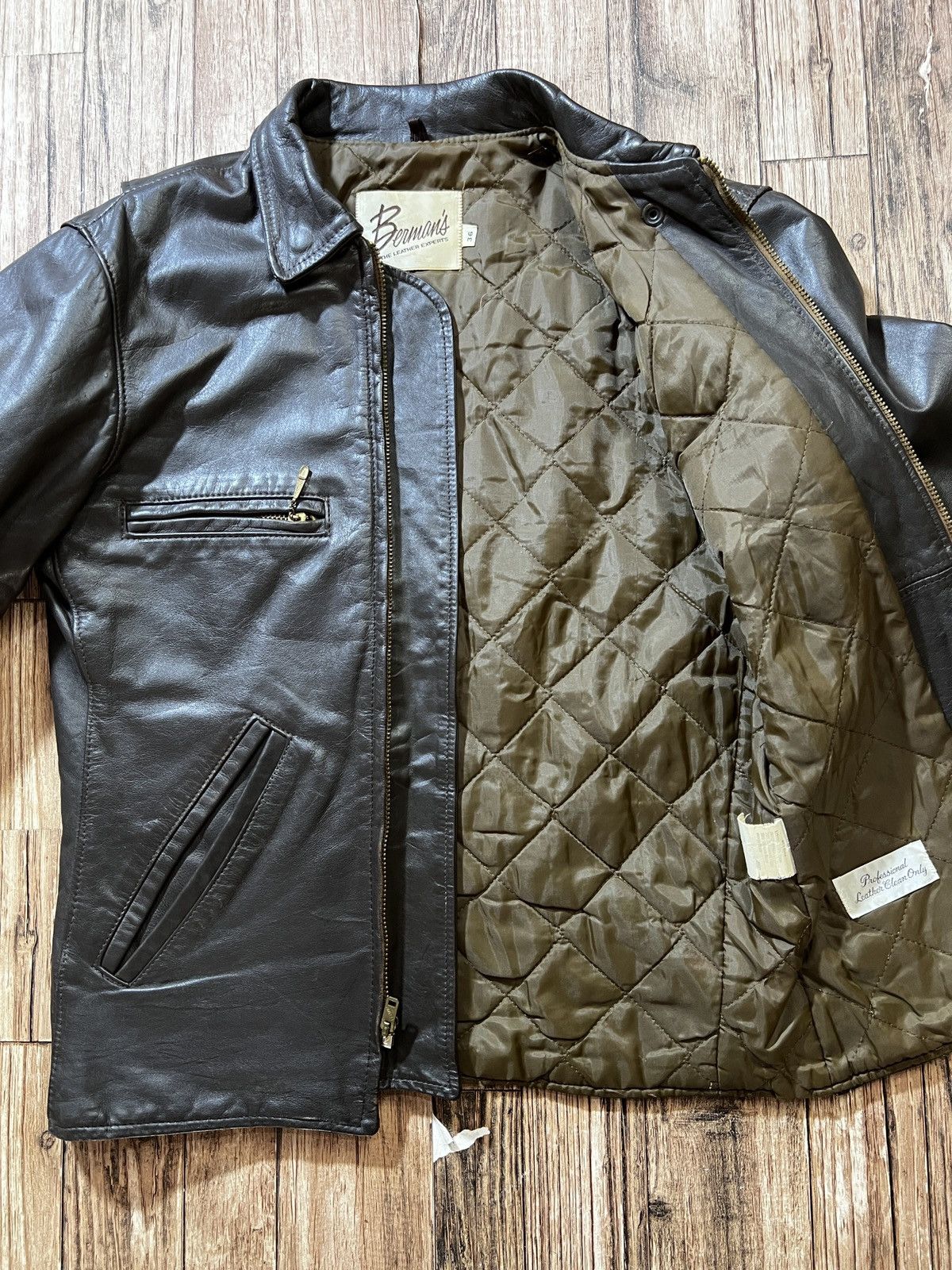 Schott × Vintage Vintage Berman's Leather Jacket Size US S / EU 44-46 / 1 - 9 Thumbnail