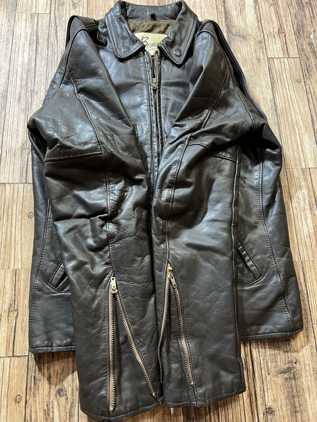 Schott × Vintage Vintage Berman's Leather Jacket Size US S / EU 44-46 / 1 - 5 Thumbnail