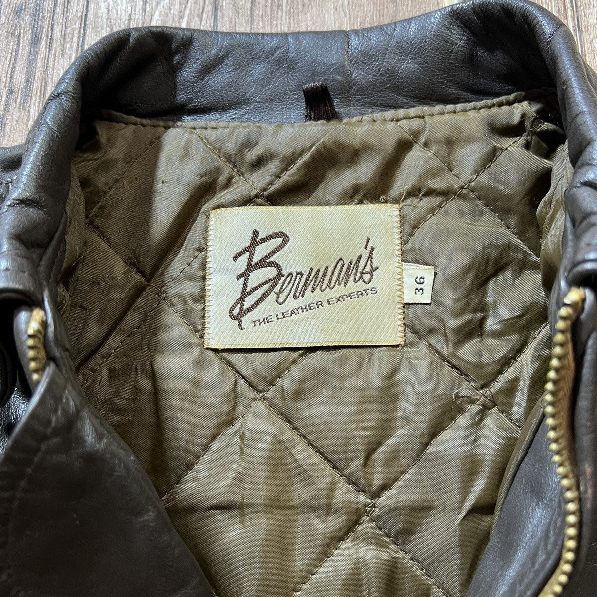Schott × Vintage Vintage Berman's Leather Jacket Size US S / EU 44-46 / 1 - 6 Thumbnail