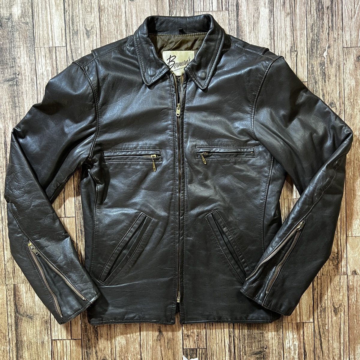 Schott × Vintage Vintage Berman's Leather Jacket Size US S / EU 44-46 / 1 - 2 Thumbnail
