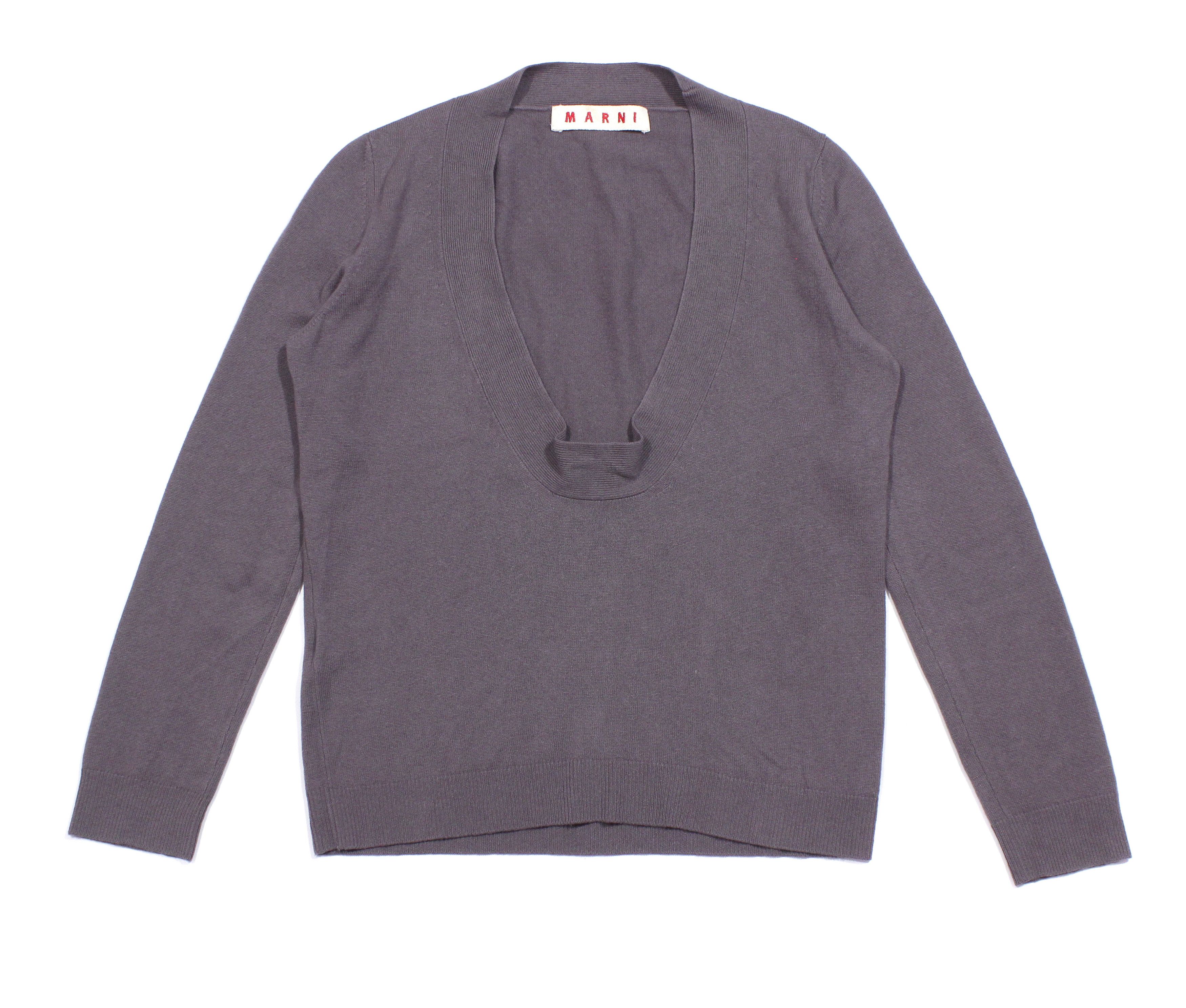 Marni Deep Neckline V Neck Cashmere Sweater Size M / US 6-8 / IT 42-44 - 1 Thumbnail