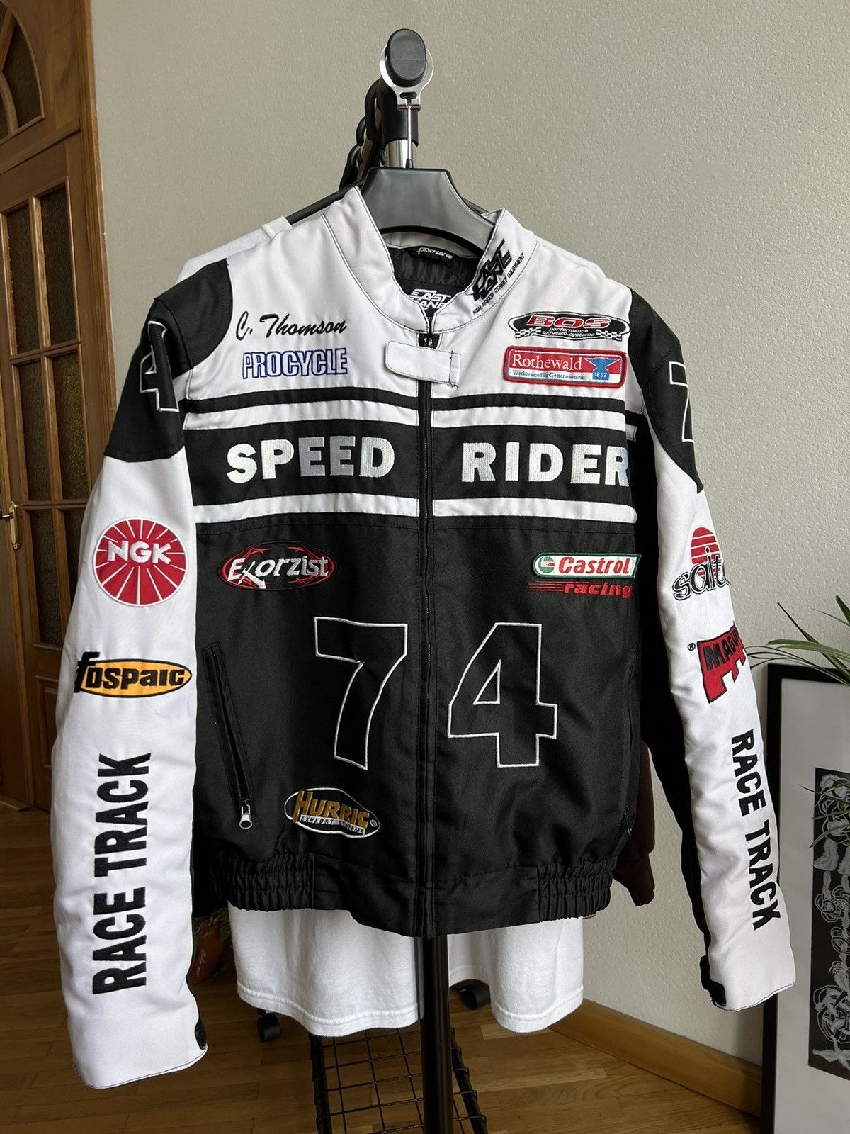 Japanese Brand × MOTO × Racing Vintage Speed Rifer Racing Team Jacket ...