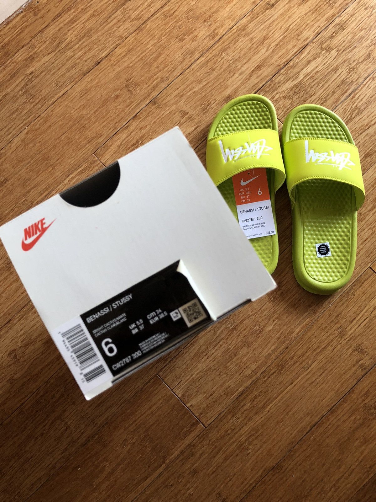 Nike × Stussy US 6 Stussy BESASSI CW2787 300 slides sandals bright cactus Size US 6 / EU 39 - 7 Thumbnail