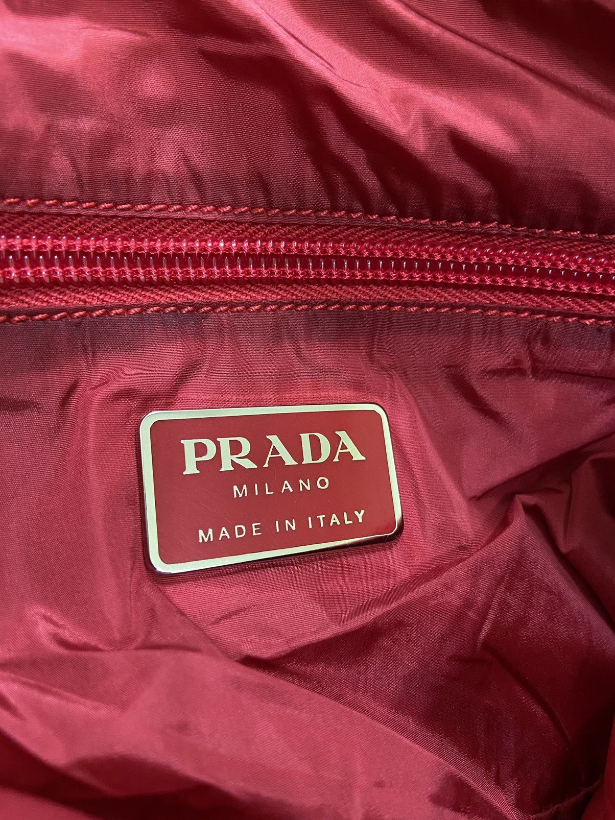 Prada ARCHIVE🔥OG Prada Sport Tactical Bum Bag Red Nylon Baguette Size ONE SIZE - 8 Thumbnail