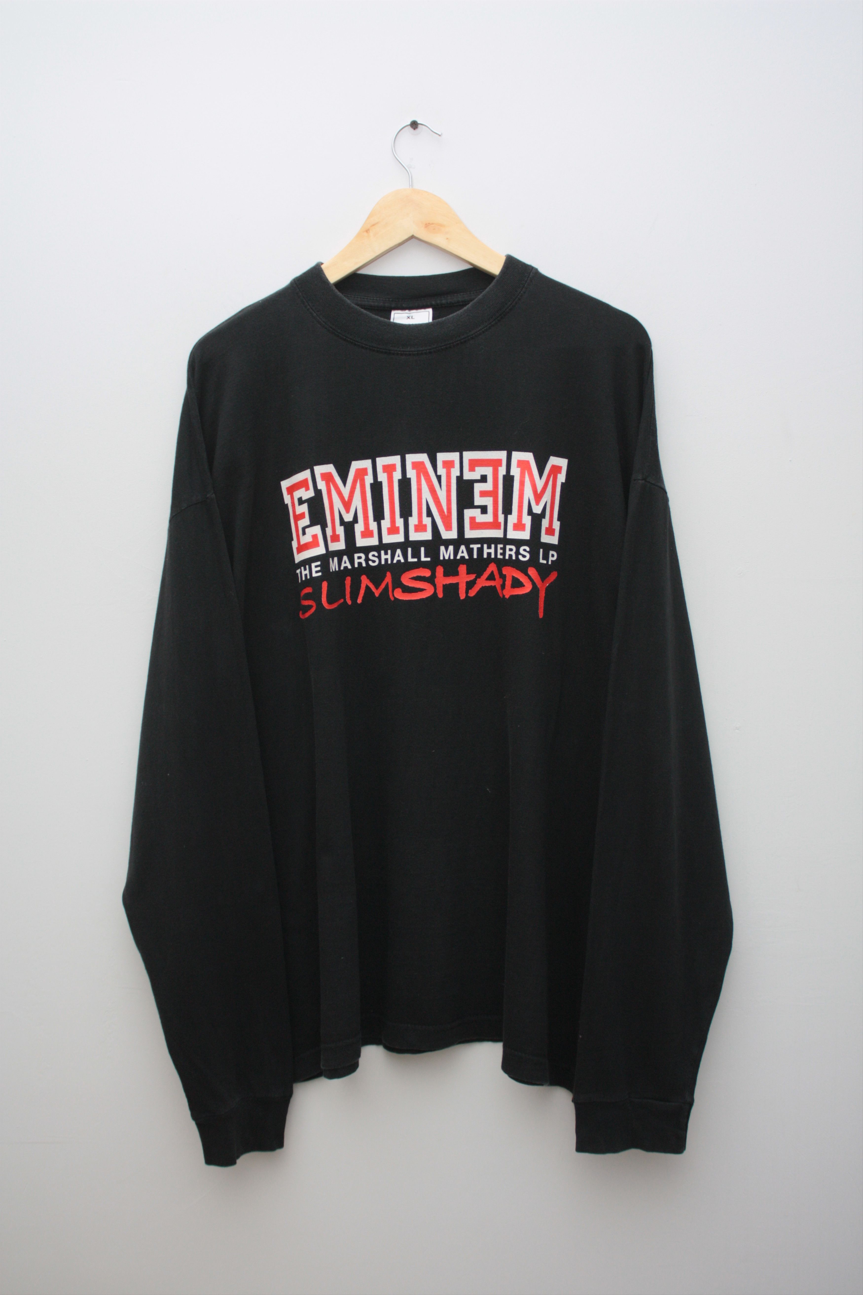 image of Band Tees x Eminem The Real Slim Shady The Marshal Mathers Lp in Black, Men's (Size XL)