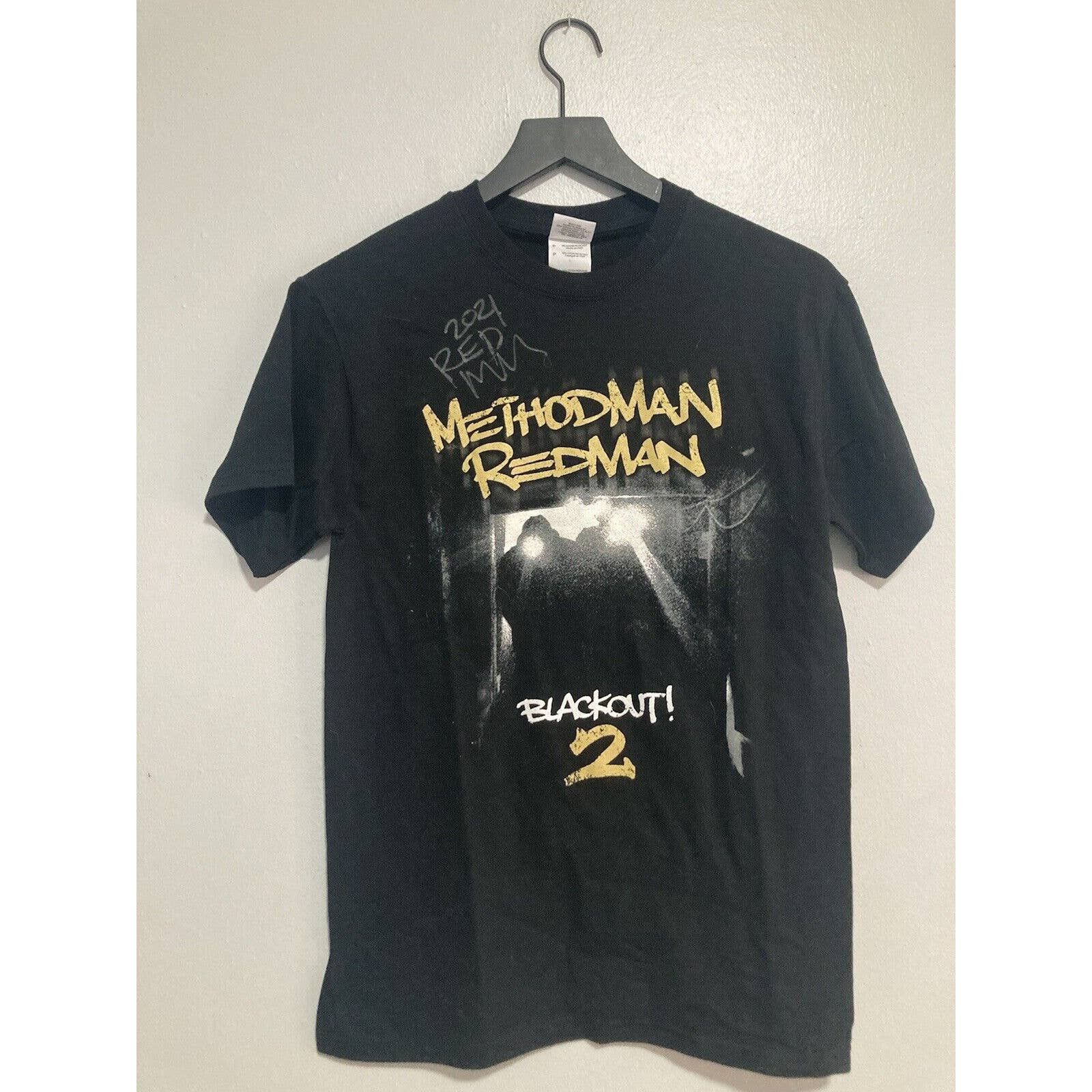 wu tang red man blackout 2 tour shirt SIGNED size small Rap