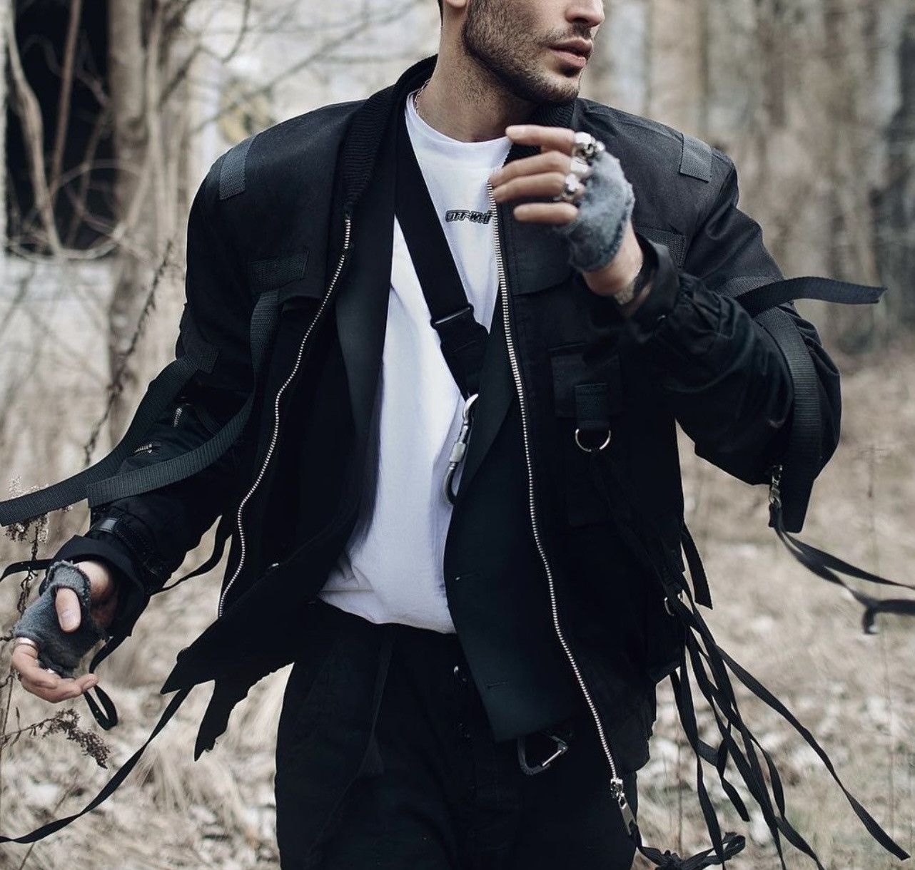 Designer Rick Owens inspired Parachute Jacket. Custom made. Size US M / EU 48-50 / 2 - 6 Thumbnail