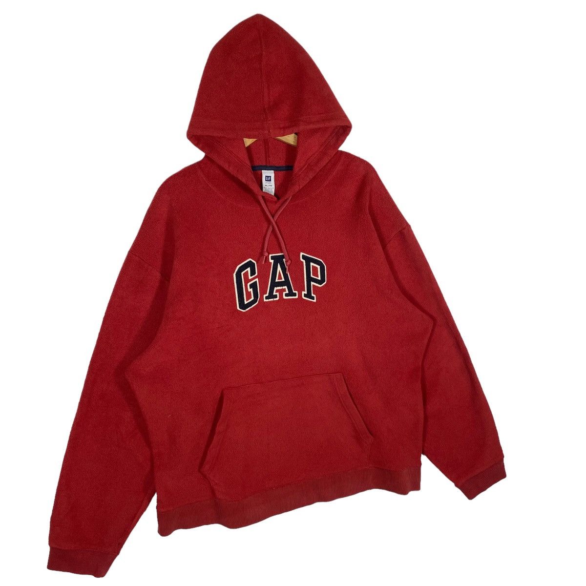 Vintage Gap Fleece Hoodie Sweatshirt XL Size Red Colour