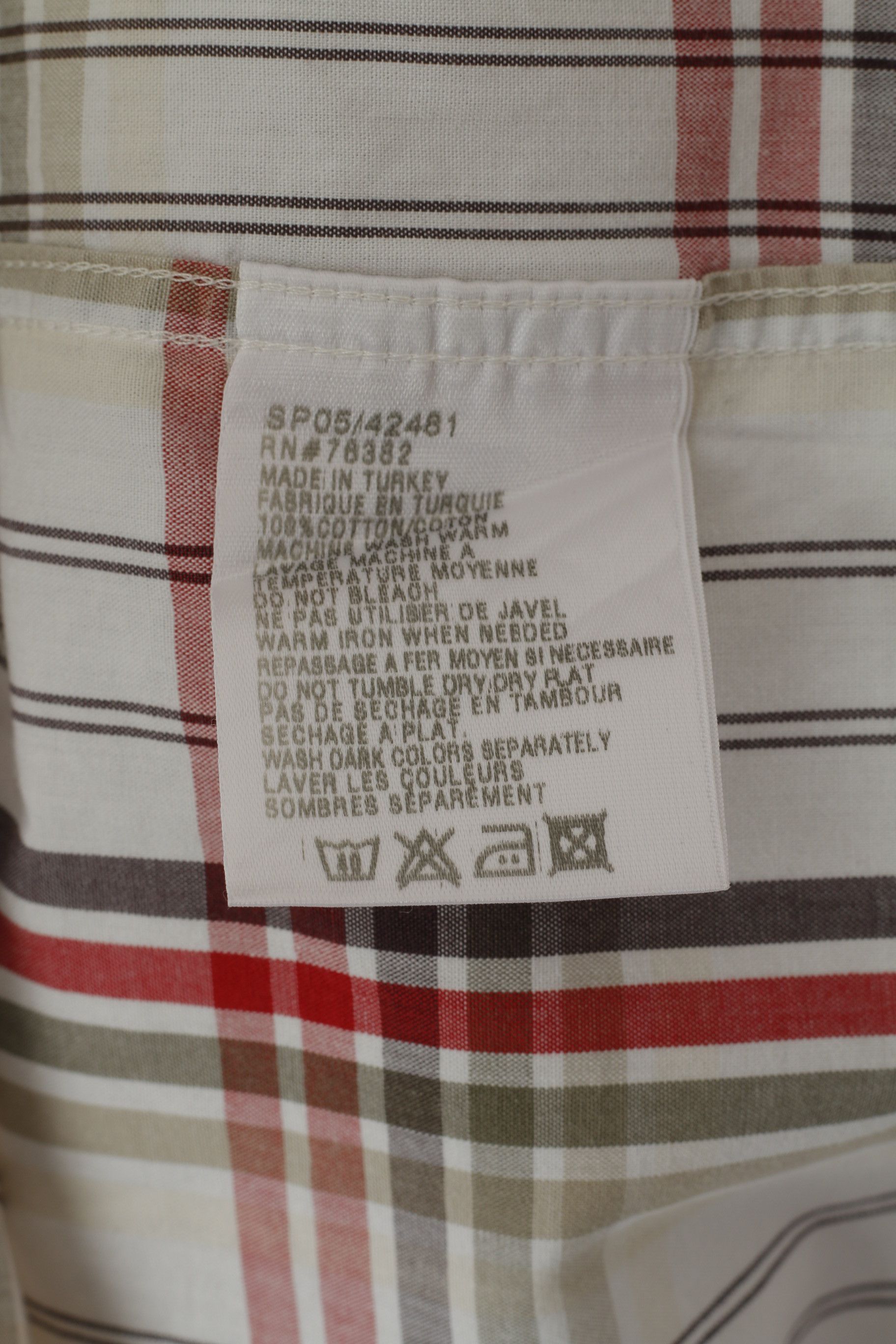Timberland Timberland Men L (XL) Casual Shirt Beige Check 5192 Size US L / EU 52-54 / 3 - 5 Thumbnail