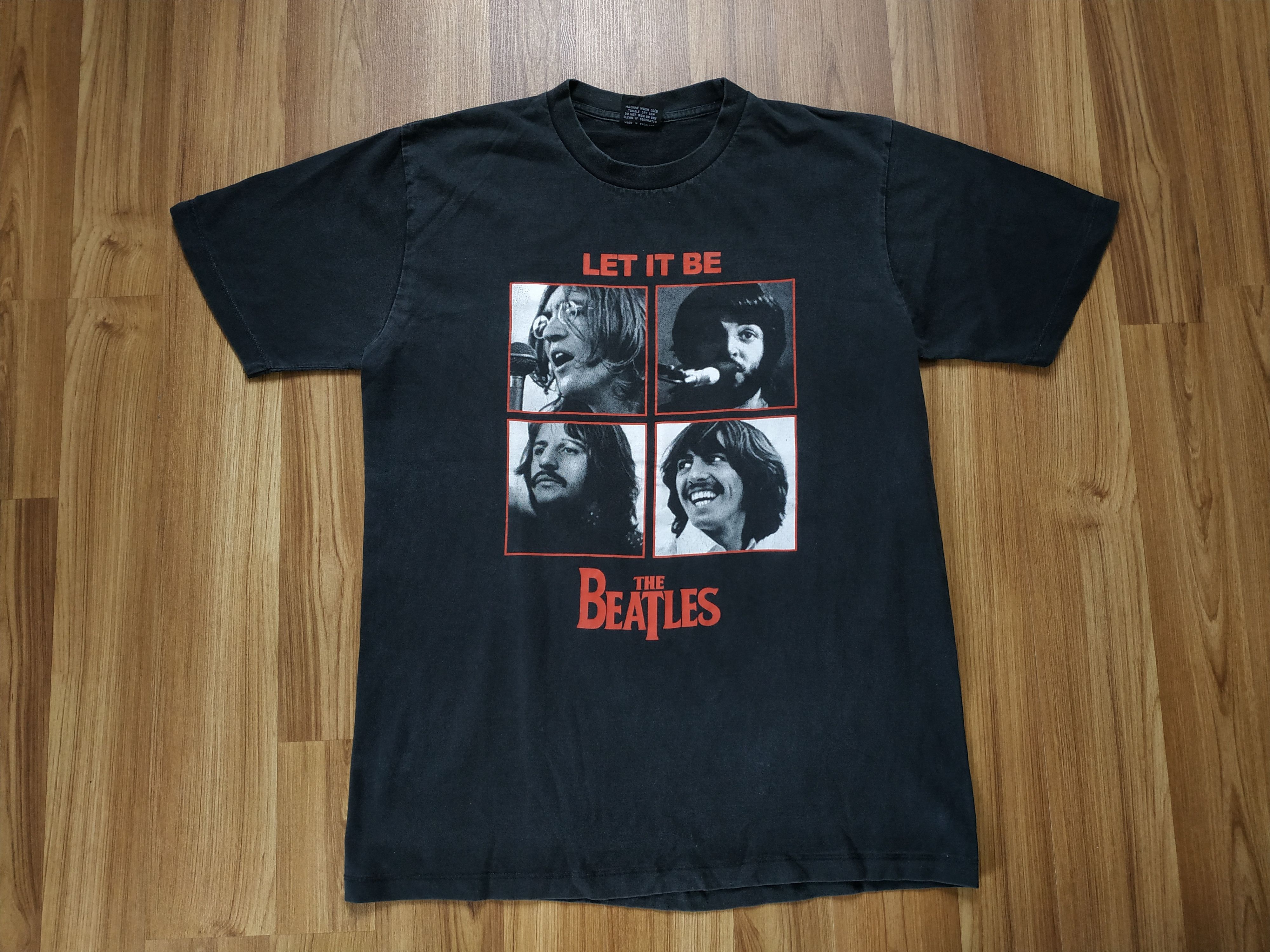 Band Tees Vintage The Beatles Let It Be T Shirt Tee Roses Pink Floyd Size US L / EU 52-54 / 3 - 1 Thumbnail