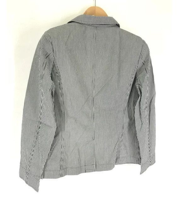 Issey Miyake 1990s Issey Miyake Plantation Double Collar Stripe Jacket Size US M / EU 48-50 / 2 - 7 Thumbnail