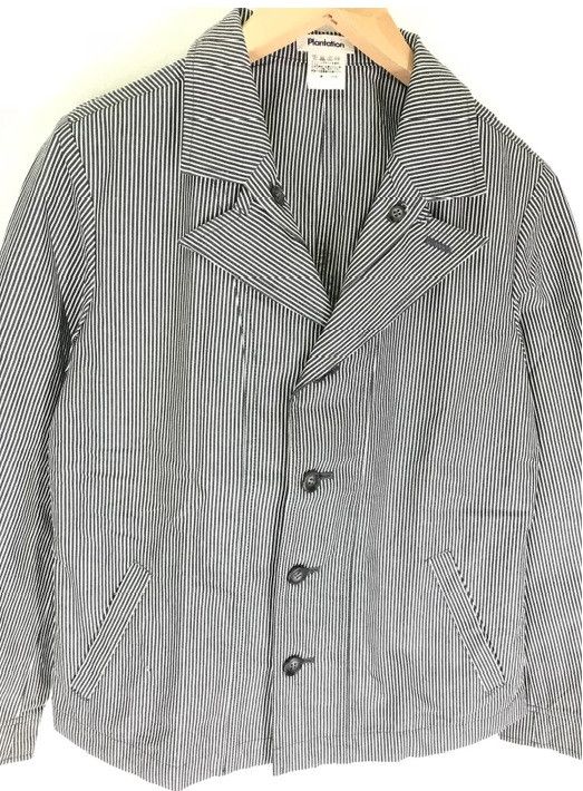 Issey Miyake 1990s Issey Miyake Plantation Double Collar Stripe Jacket Size US M / EU 48-50 / 2 - 3 Thumbnail