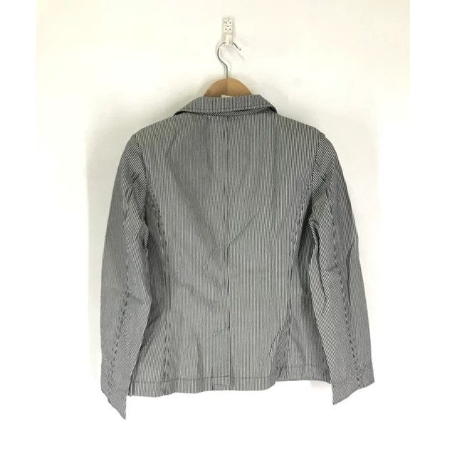 Issey Miyake 1990s Issey Miyake Plantation Double Collar Stripe Jacket Size US M / EU 48-50 / 2 - 6 Thumbnail