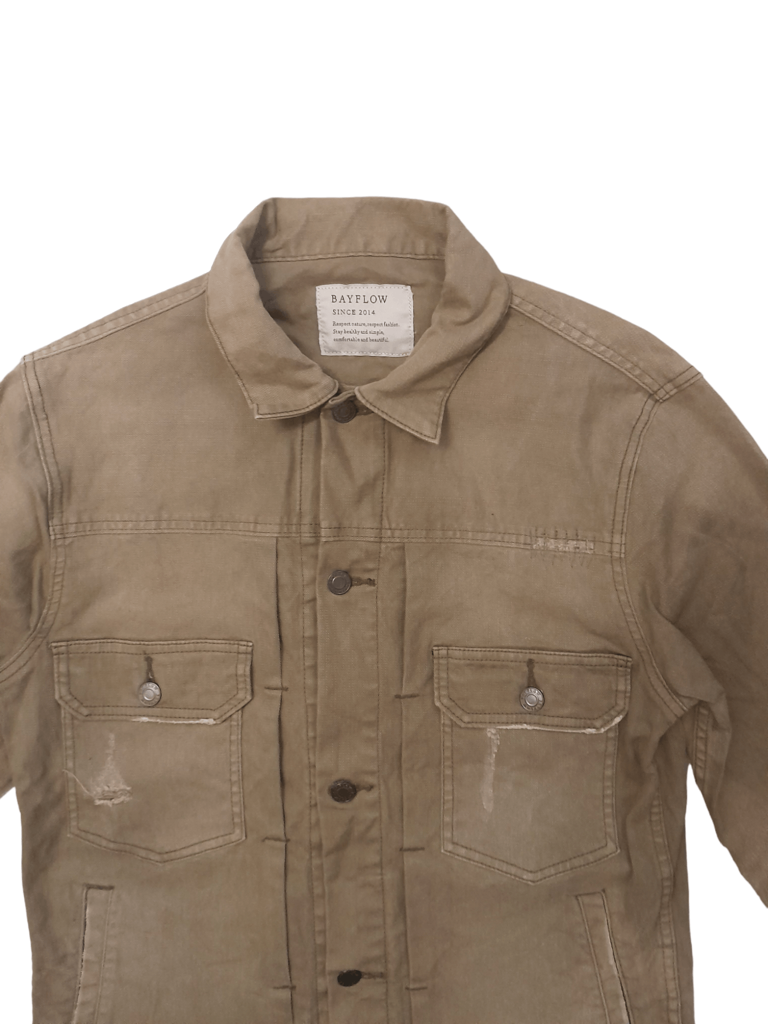 Japanese Brand Bayflow Japan Distressed 507 Denim Jacket (E692) Size US M / EU 48-50 / 2 - 2 Thumbnail