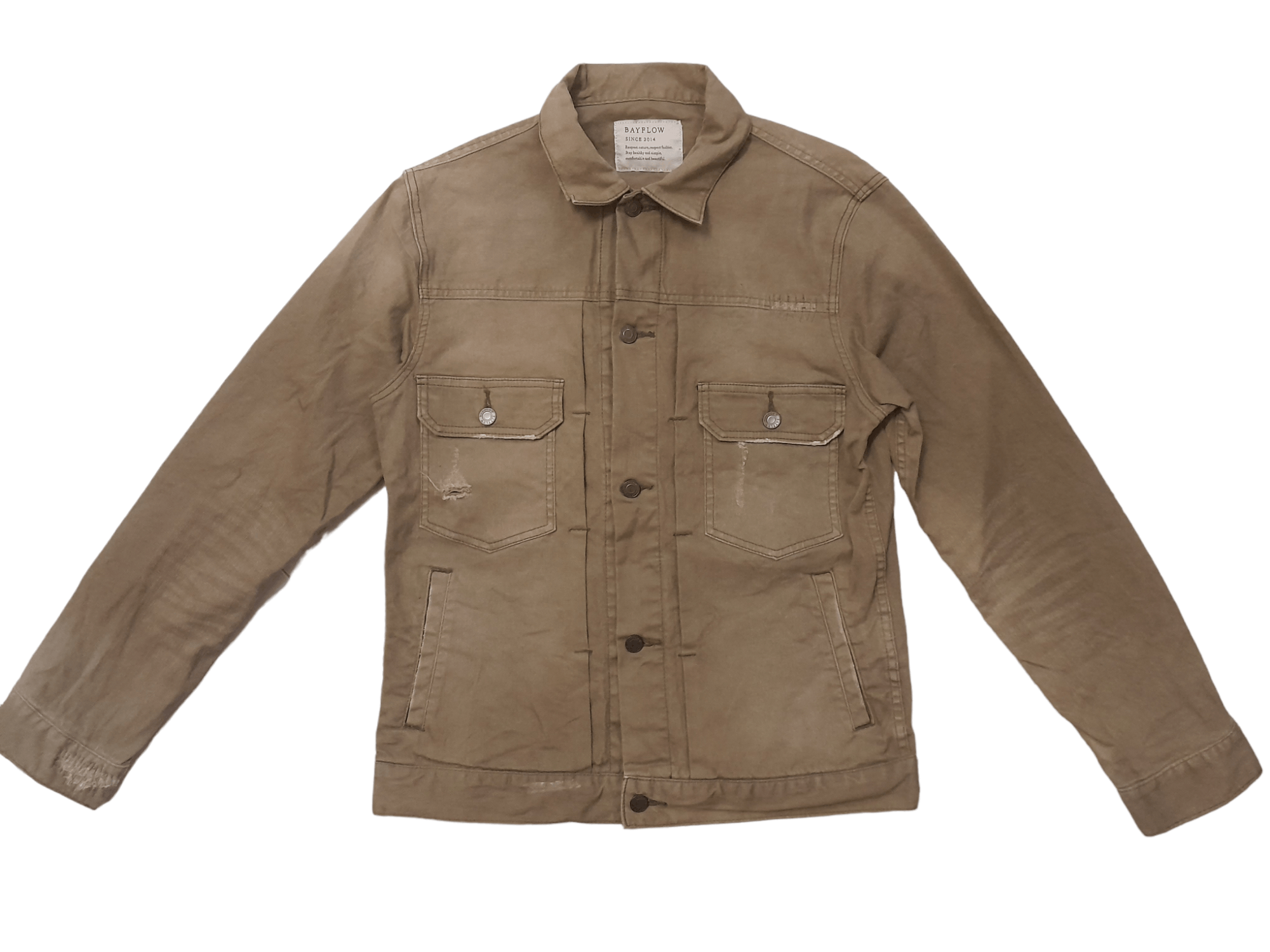 Japanese Brand Bayflow Japan Distressed 507 Denim Jacket (E692) Size US M / EU 48-50 / 2 - 1 Thumbnail
