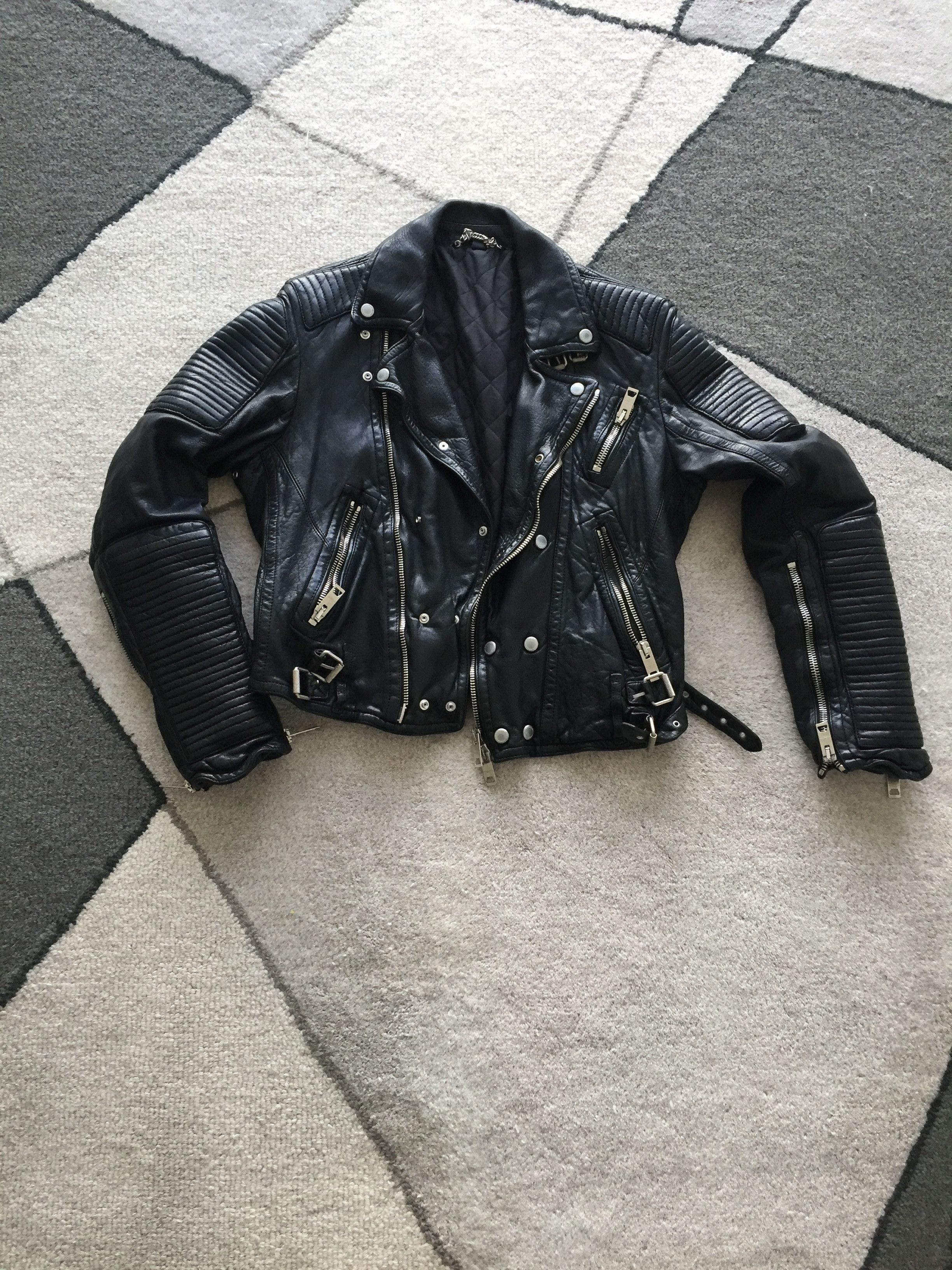 leather biker jacket