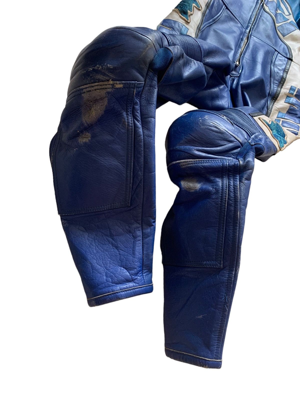 Japanese Brand × Sports Specialties RARE ‼️ KIWI GAULOISES Rider Only Leather Suit Jacket Size US 29 - 8 Thumbnail