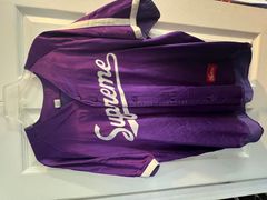 SS17 Supreme 'Satin Baseball' Jersey Purple — The Pop-Up📍