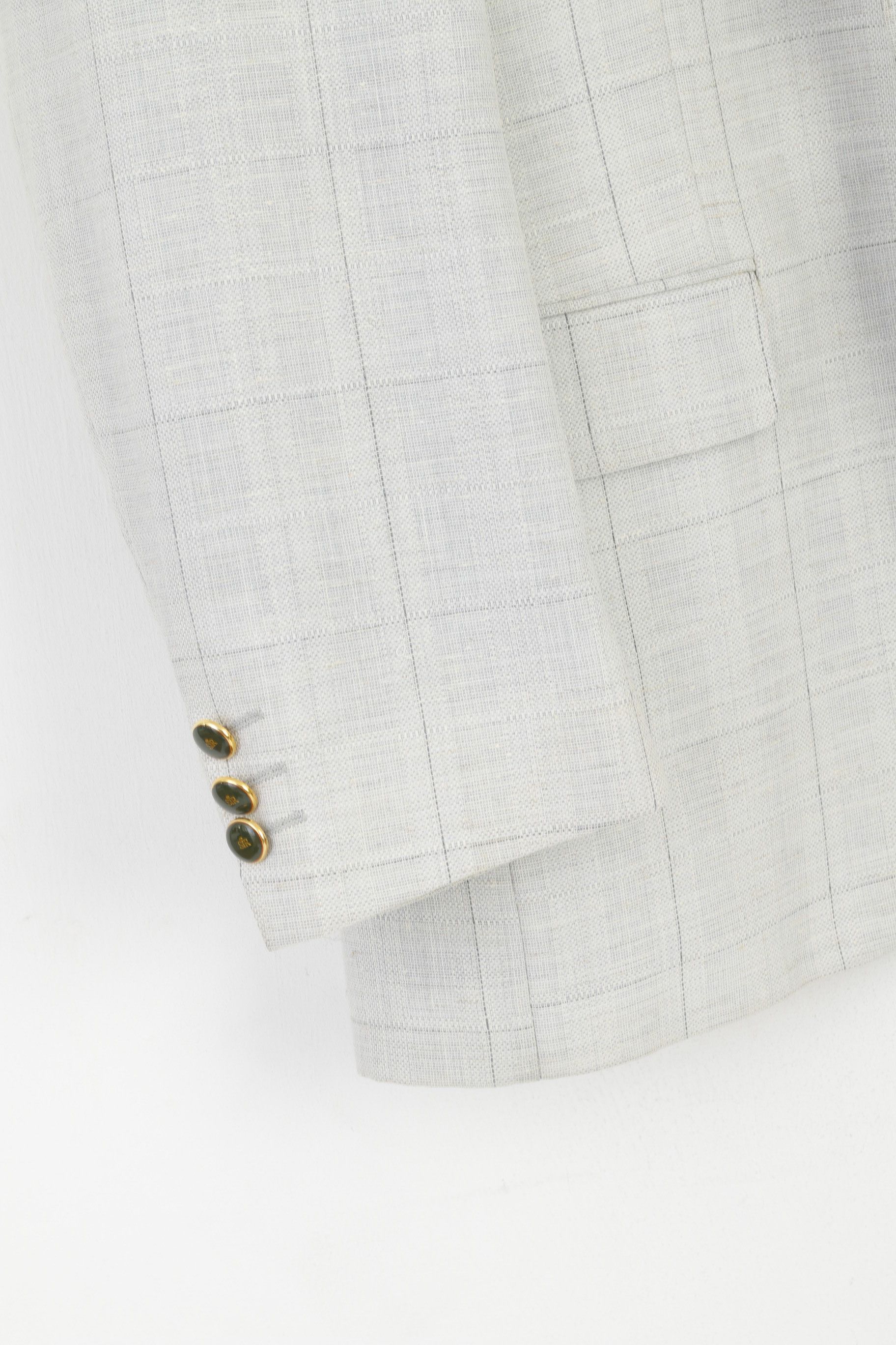 Vintage SIR di Lucci Men 55 42 Blazer Grey Check Vintage 5886 Size 42R - 4 Thumbnail