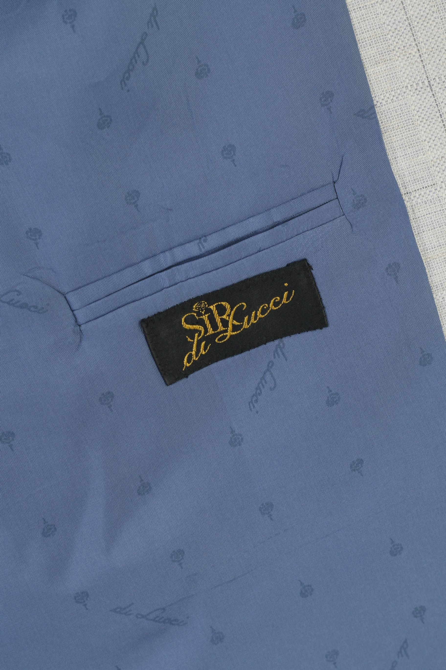 Vintage SIR di Lucci Men 55 42 Blazer Grey Check Vintage 5886 Size 42R - 5 Thumbnail