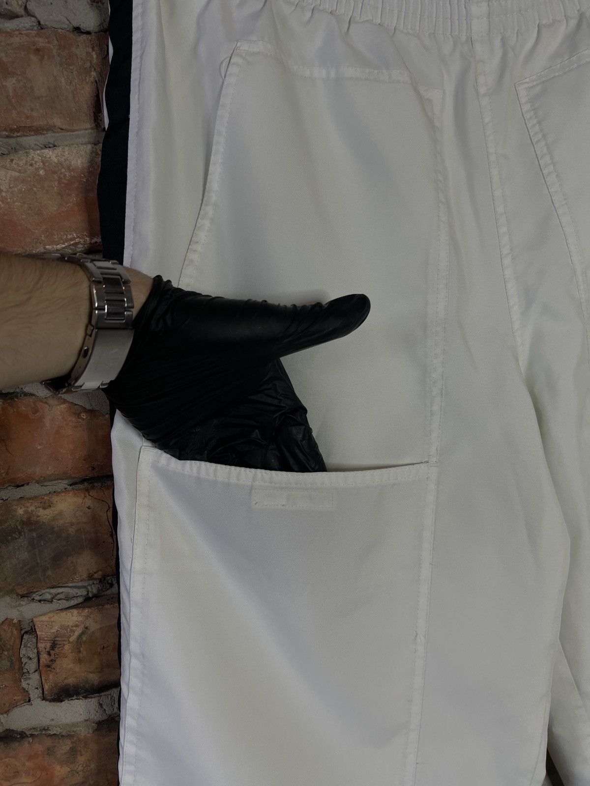 Nike × Vintage Vintage y2k Nike swoosh cargo track pants White Size US 34 / EU 50 - 6 Thumbnail