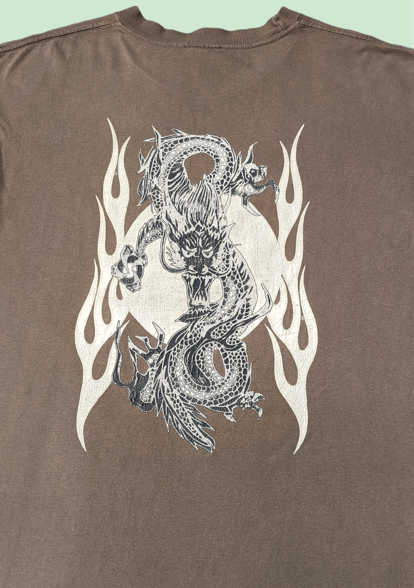 Japanese Brand × Vintage Vintage 90s Japanese Art Fire Dragon T shirt Size US M / EU 48-50 / 2 - 3 Thumbnail