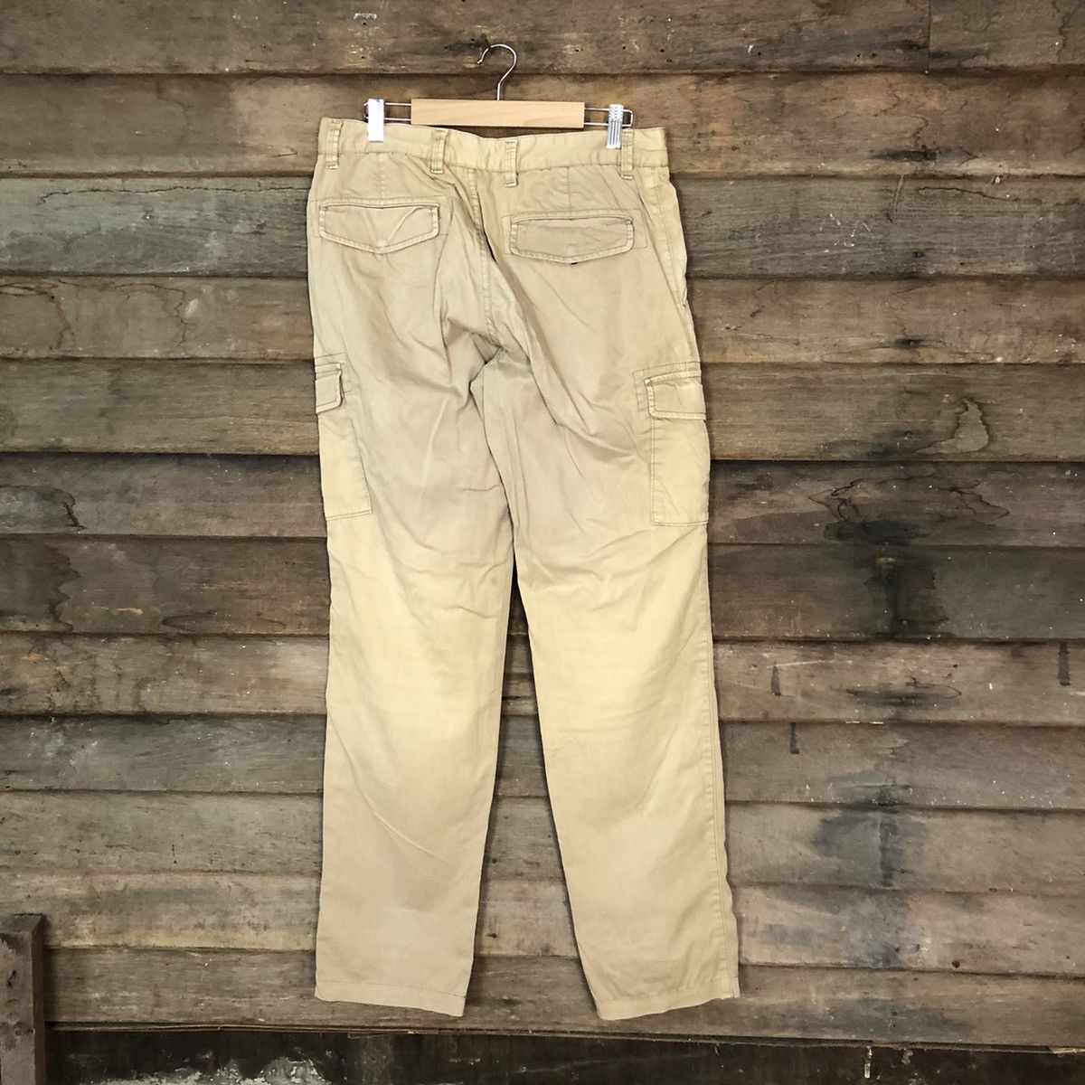Japanese Brand Uniqlo faded Brown Cargo utility streetwear Pants #7099 Size US 31 - 11 Thumbnail