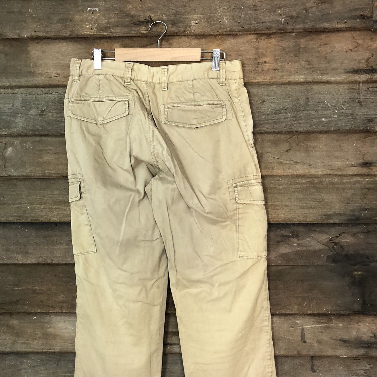 Japanese Brand Uniqlo faded Brown Cargo utility streetwear Pants #7099 Size US 31 - 12 Thumbnail