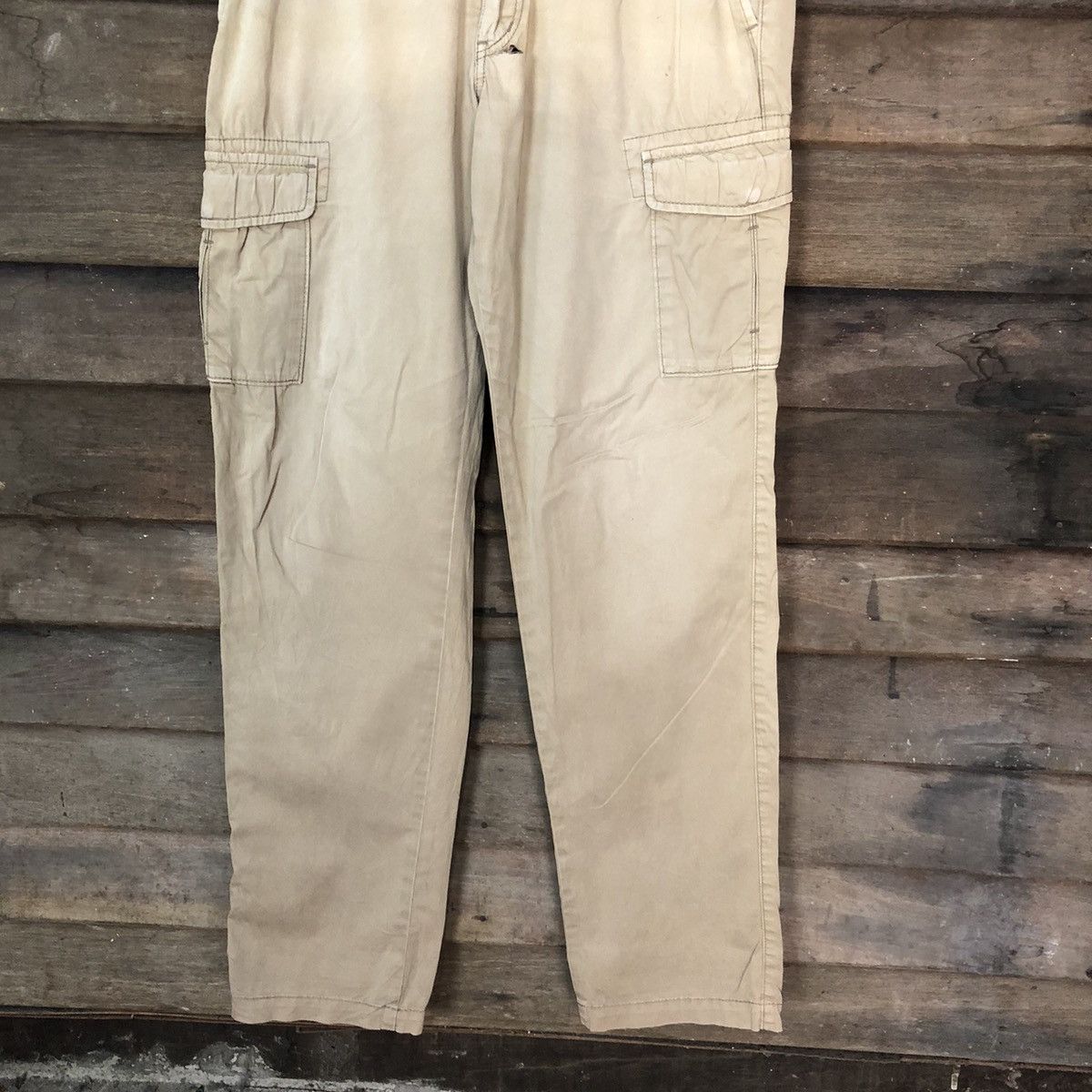 Japanese Brand Uniqlo faded Brown Cargo utility streetwear Pants #7099 Size US 31 - 3 Thumbnail