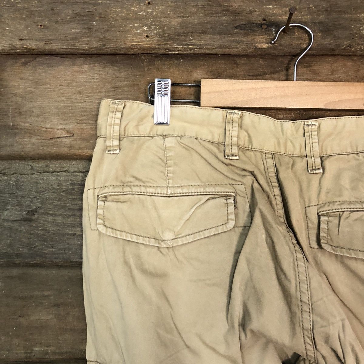 Japanese Brand Uniqlo faded Brown Cargo utility streetwear Pants #7099 Size US 31 - 14 Thumbnail