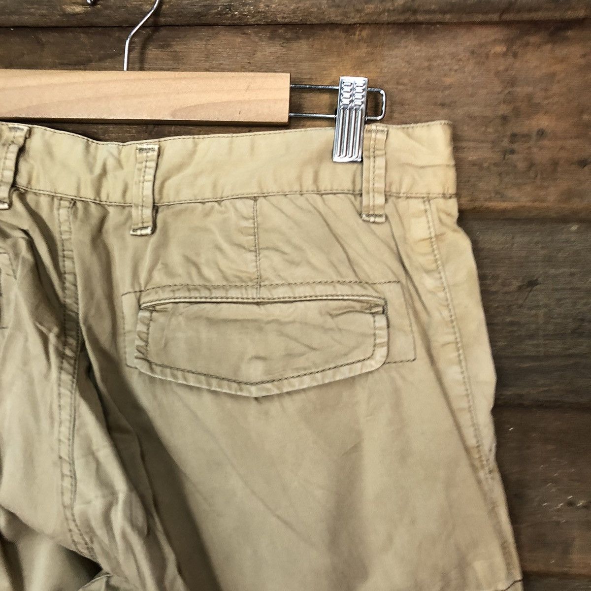 Japanese Brand Uniqlo faded Brown Cargo utility streetwear Pants #7099 Size US 31 - 15 Thumbnail
