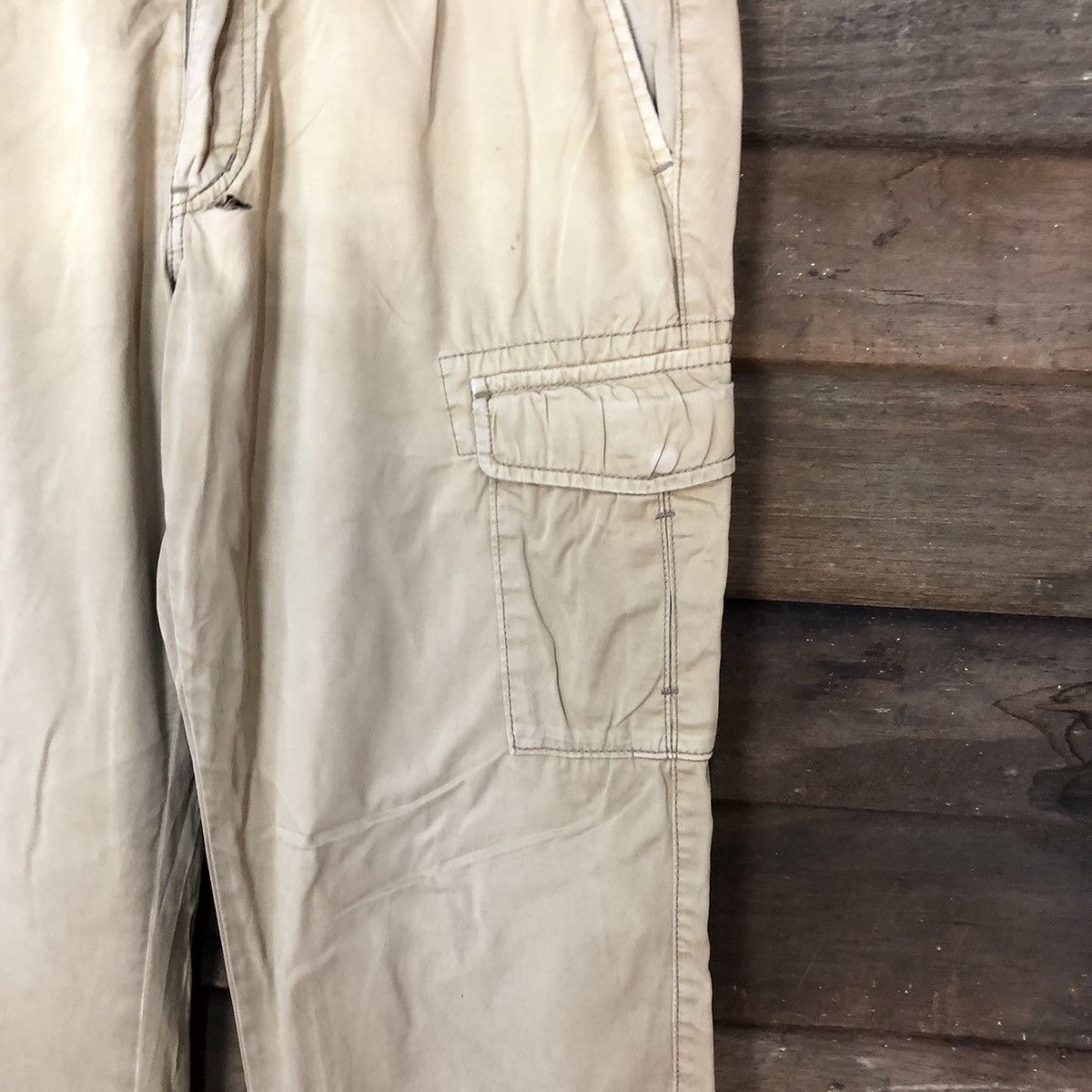 Japanese Brand Uniqlo faded Brown Cargo utility streetwear Pants #7099 Size US 31 - 7 Thumbnail